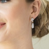 Photograph: Ivory and Co Harrogate Gold Crystal Teardrop Earrings