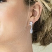 Photograph: Ivory and Co Harrogate Silver Crystal Teardrop Earrings