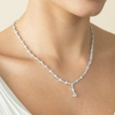 Photograph: Ivory and Co Kensington Cubic Zirconia Wedding Necklace