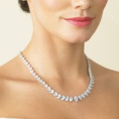 Photograph: Ivory and Co Manhattan Cubic Zirconia Wedding Necklace