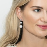 Photograph: Ivory and Co Rochelle Rose Gold Crystal Pave Triple Drop Earrings