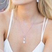 Photograph: Ivory and Co Rochelle Silver Crystal Pave Triple Drop Pendant