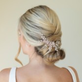 Photograph: Ivory and Co Rose Gold Shimmer Dainty Crystal and Pearl Hair Comb