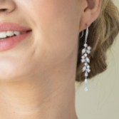Photograph: Ivory and Co Sandringham Silver Statement Crystal Cluster Drop Earrings