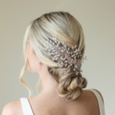 Photograph: Ivory and Co Serenade Rose Gold Statement Crystal Spray Wedding Hair Clip