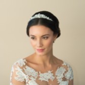 Photograph: Ivory and Co Sophie Floral Pearl and Crystal Wedding Tiara