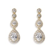 Photograph: Ivory and Co Sorbonne Crystal Teardrop Wedding Earrings (Gold)
