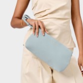 Photograph: Katie Loxton Asha Blue Mist Suedette Wristlet Bag