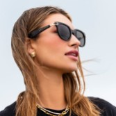 Fotograf: Katie Loxton Manhattan Black and Gold Sunglasses