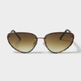 Photograph: Katie Loxton Saint-Tropez Brown Tortoiseshell Cat Eye Sunglasses