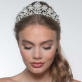 Photograph: Leilani Statement Crystal Floral Wedding Crown