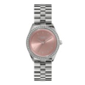 Photograph: Olivia Burton Bejeweled 34mm Mellow Rose and Silver Bracelet Watch