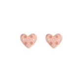 Photograph: Olivia Burton Boucles d'oreilles cœur en or rose