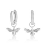 Photograph: Olivia Burton Boucles d'oreilles Huggie abeille en argent