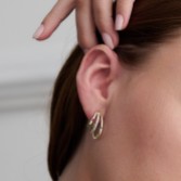 Photograph: Olivia Burton Boucles d'oreilles multiples en or