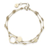 Photograph: Olivia Burton Bracelet double chaîne en nid d'abeille plaqué or