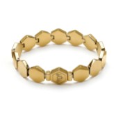 Photograph: Olivia Burton Bracelet manchette étroite plaqué or en nid d'abeille