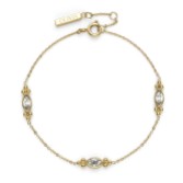 Photograph: Olivia Burton Dainty Gold Plated Crystal Bracelet