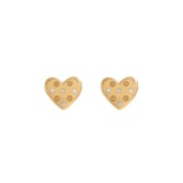 Photograph: Olivia Burton Gold Crystal Heart Stud Earrings