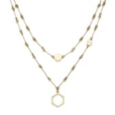 Photograph: Olivia Burton Honeycomb Gold Plated Double Chain Necklace