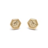 Photograph: Olivia Burton Minima - Boucles d'oreilles abeille et nid d'abeille en or