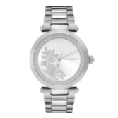 Photograph: Olivia Burton Montre-bracelet argentée Floral 34 mm avec détails en cristal