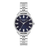 Photograph: Olivia Burton Montre bracelet art déco 30 mm marine et argent