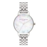 Fotograf: Olivia Burton Mother of Pearl 30mm Silver Bracelet Watch