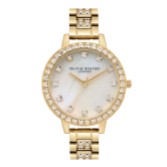 Photograph: Olivia Burton Mother of Pearl and Crystal 34mm Gold Bracelet Watch