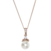 Photograph: Opulence Pearl Wedding Pendant Necklace (Rose Gold)