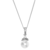 Photograph: Opulence Pearl Wedding Pendant Necklace (Silver)