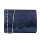 Photograph: Paradox London Darcy Navy Shimmer Envelope Clutch Bag
