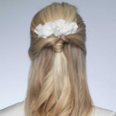 Photograph: Peony Ivory Fabric Flower Hair Comb