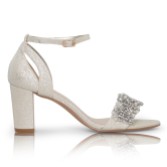 Photograph: Perfect Bridal Alexa Gold Shimmer Embellished Block Heel Sandals