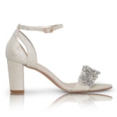 Photograph: Perfect Bridal Alexa Gold Shimmer Embellished Block Heel Sandals (Sandales à talon bloc ornées de paillettes)