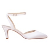 Photograph: Perfect Bridal Billie Dyeable Ivory Satin Slingback Ankle Strap Heels