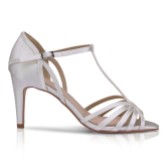 Photograph: Perfect Bridal Bryony Dyeable Ivory Satin Strappy T-Bar Sandals