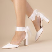 Photograph: Perfect Bridal Detachable Ivory Satin Cuff Ankle Straps