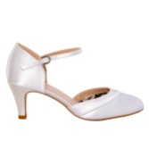 Photograph: Perfect Bridal Elsa Dyeable Ivory Satin Ankle Strap Wedding Shoes (Wide Fit)