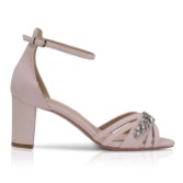 Photograph: Perfect Bridal Frankie Blush Suede Crystal Strappy Block Heel Sandals
