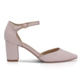 Photograph: Perfect Bridal Freya Blush Suede Two Part Block Heel Court Shoes