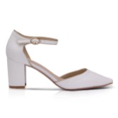 Photograph: Perfect Bridal Freya Ivory Suede Two Part Block Heel Court Shoes