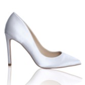 Photograph: Perfect Bridal Meghan Dyeable Ivory Satin Pointed Court Shoes