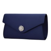 Photograph: Perfect Bridal Melody Midnight Satin Diamante Broche Pochette Enveloppe