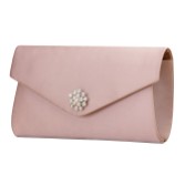 Photograph: Perfect Bridal Melody Mocha Satin Diamant Broche Pochette Enveloppe