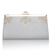 Photograph: Perfect Bridal Sage Pearl Gray and Gold Shimmer Clutch Bag