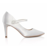 Photograph: Perfect Bridal Thea Dyeable Ivory Satin Pointed Mary Jane Heels