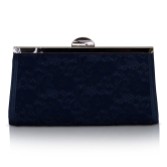 Photograph: Perfect Bridal Wilma Navy Lace and Satin Clutch Bag