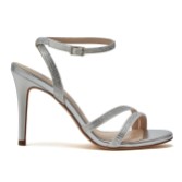 Photograph: R Collection Adele Ivory Satin Diamante Embellished Wedding Sandals
