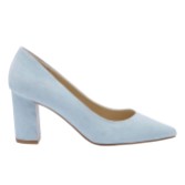Fotograf: Rachel Simpson Celine Blue Suede Block Heel Court Shoes